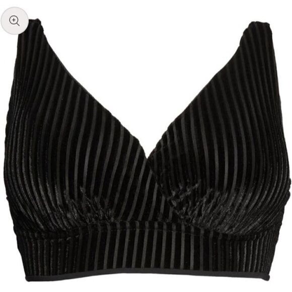 New Omnia Paratus OPAL Crossover Wireless Bra Top Ribbed Velour Sz 3XL Full Cup - Picture 3 of 11